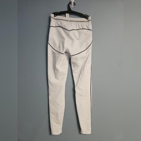 Alo Yoga Airbrush High Waist Heart Throb Legging White Black L Sculpted Trendy - Picture 2 of 4